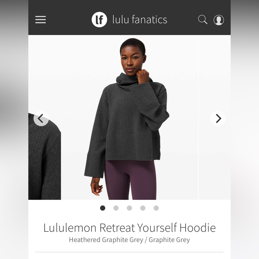 Lululemon Retreat Yourself Cropped Hoodie M/L